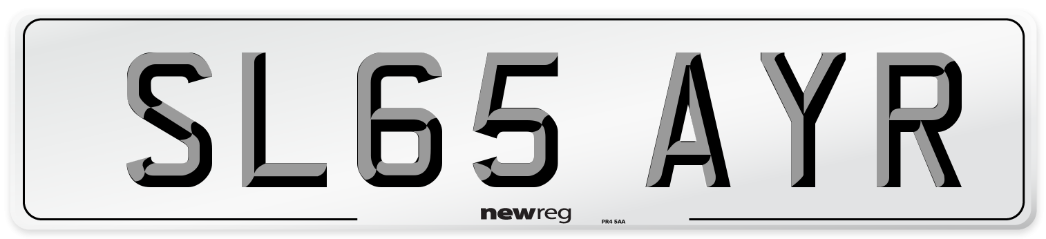 SL65 AYR Number Plate from New Reg